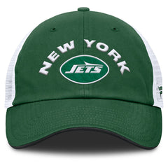 New York Jets Reverse Trucker Adjustable Hat - Green/White Hats