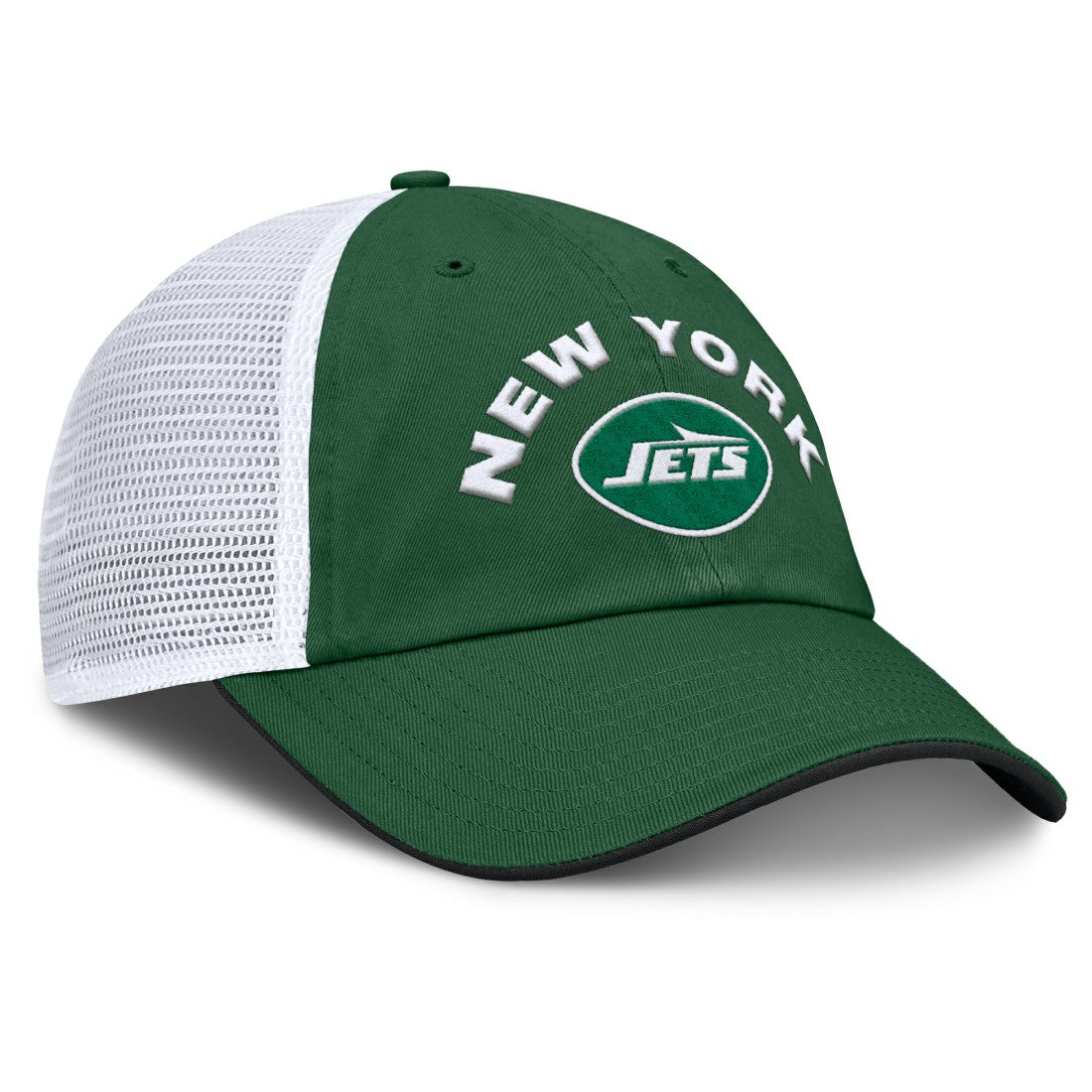 New York Jets Reverse Trucker Adjustable Hat - Green/White Hats