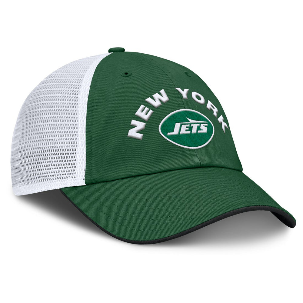 New York Jets Reverse Trucker Adjustable Hat - Green/White Hats