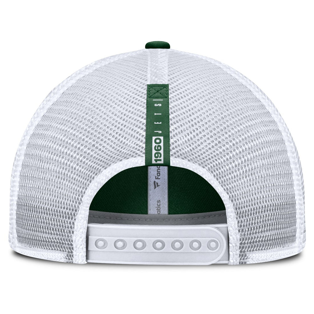 New York Jets Reverse Trucker Adjustable Hat - Green/White Hats