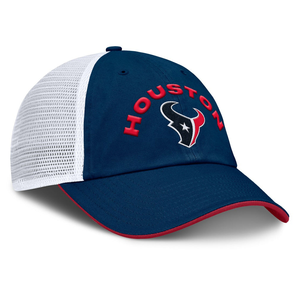 Houston Texans Reverse Trucker Adjustable Hat - Navy/White Hats