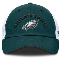 Philadelphia Eagles Reverse Trucker Adjustable Hat - Midnight Green/White Hats