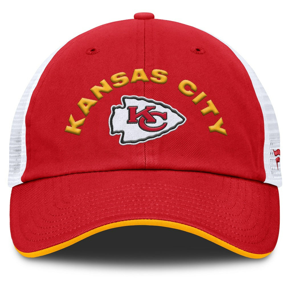 Kansas City Chiefs Reverse Trucker Adjustable Hat - Red/White Hats