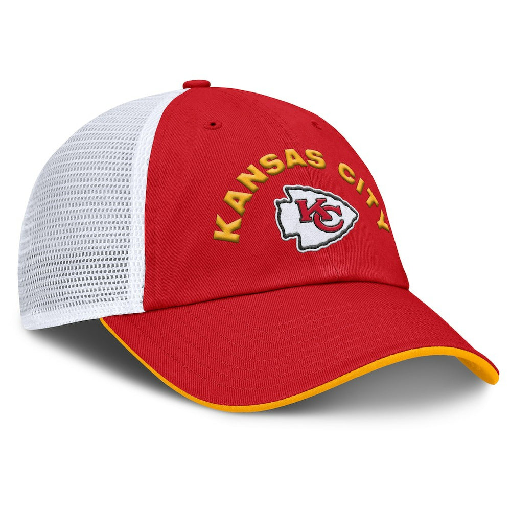 Kansas City Chiefs Reverse Trucker Adjustable Hat - Red/White Hats