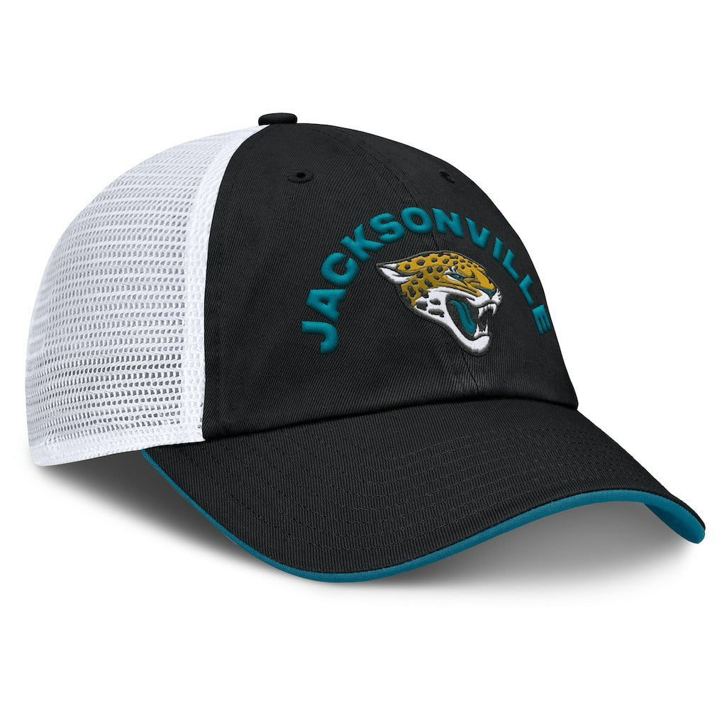 Jacksonville Jaguars Reverse Trucker Adjustable Hat - Black/White Hats