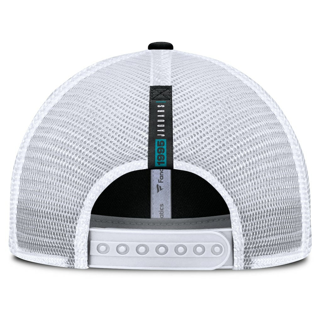 Jacksonville Jaguars Reverse Trucker Adjustable Hat - Black/White Hats