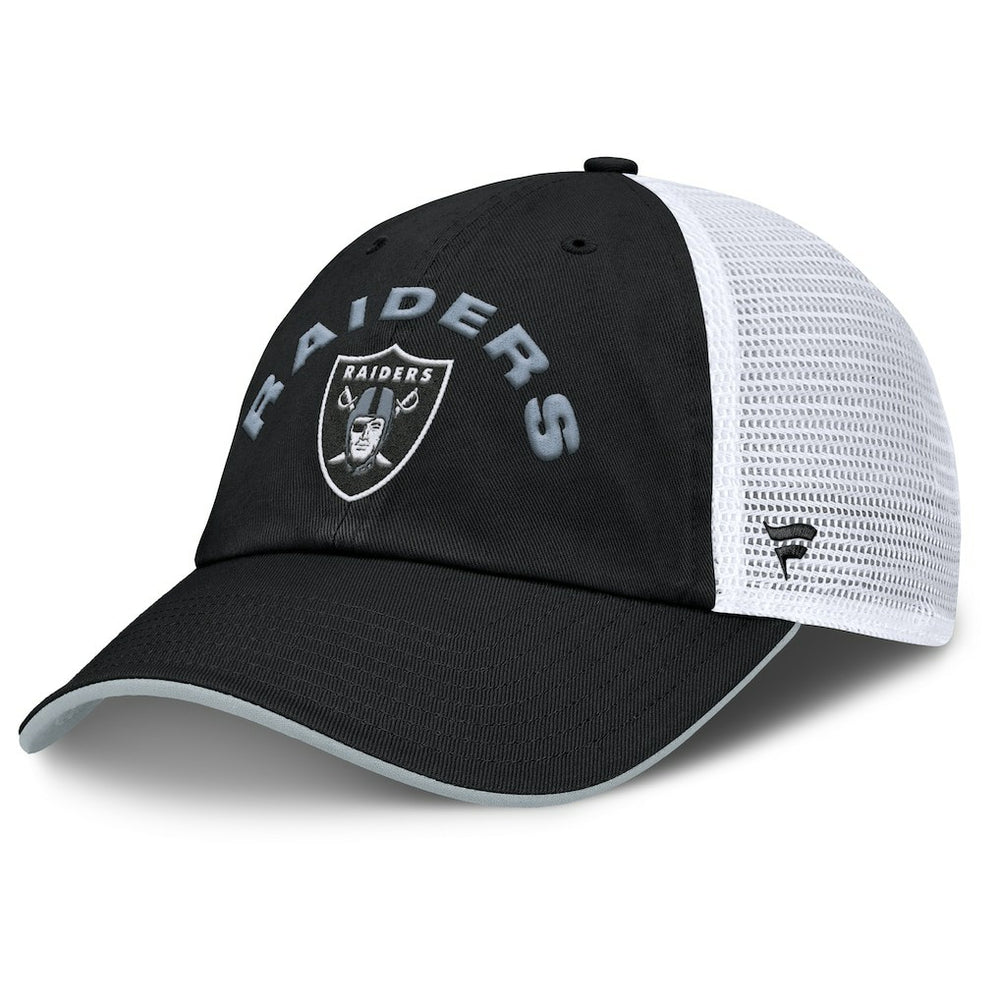 Las Vegas Raiders Reverse Trucker Adjustable Hat - Black/White Hats
