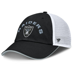 Las Vegas Raiders Reverse Trucker Adjustable Hat - Black/White Hats