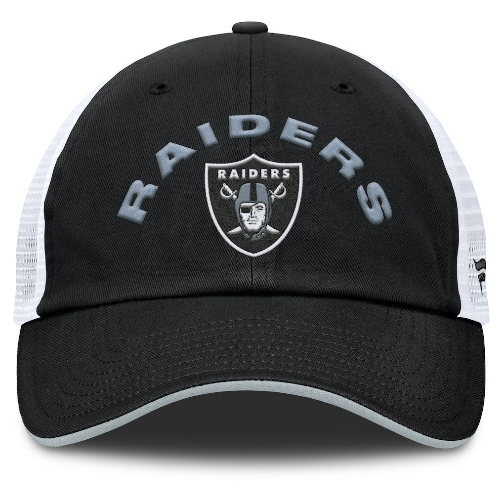 Las Vegas Raiders Reverse Trucker Adjustable Hat - Black/White Hats
