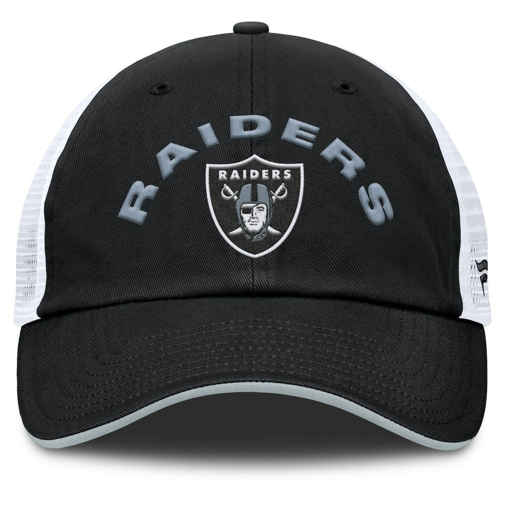 Las Vegas Raiders Reverse Trucker Adjustable Hat - Black/White Hats