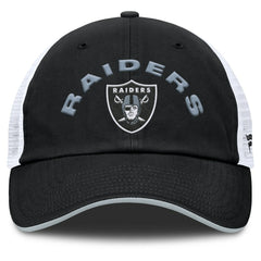 Las Vegas Raiders Reverse Trucker Adjustable Hat - Black/White Hats