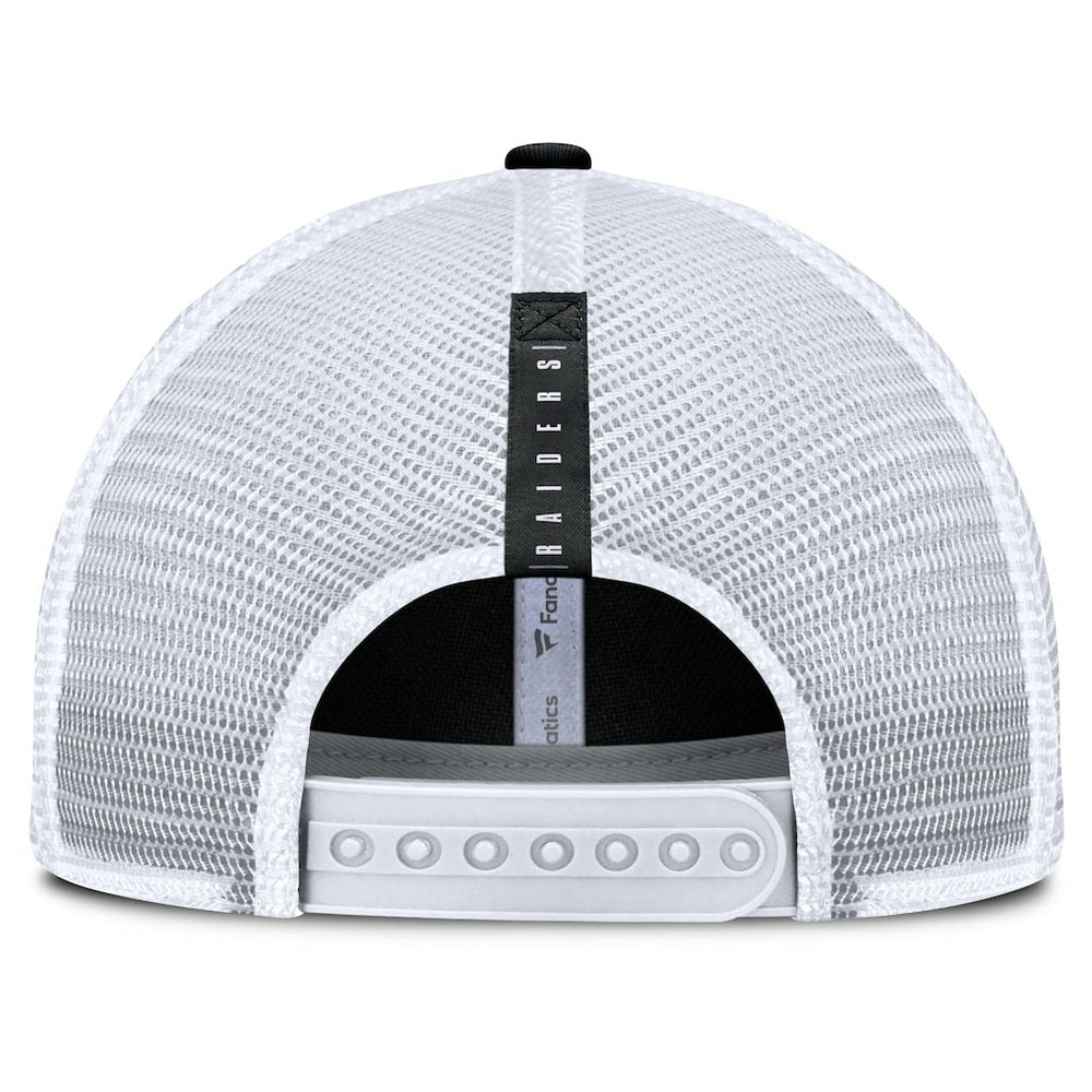 Las Vegas Raiders Reverse Trucker Adjustable Hat - Black/White Hats
