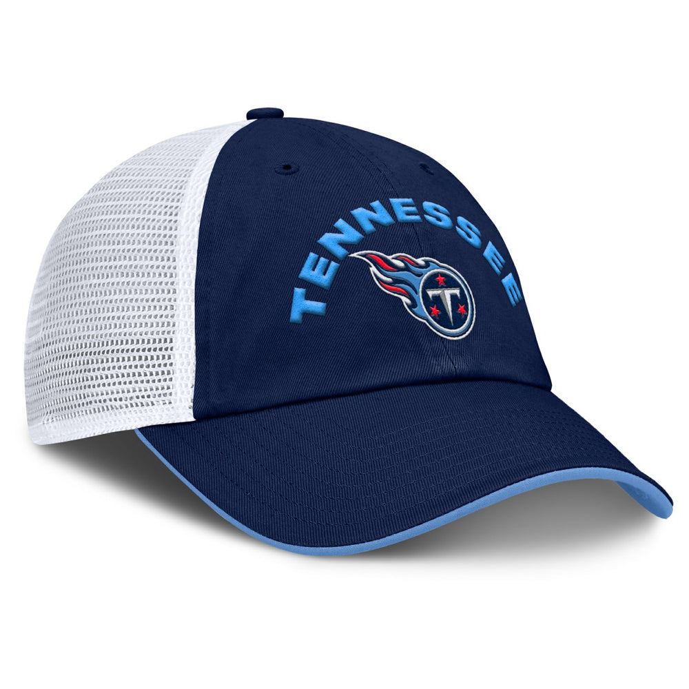 Tennessee Titans Reverse Trucker Adjustable Hat - Navy/White Hats