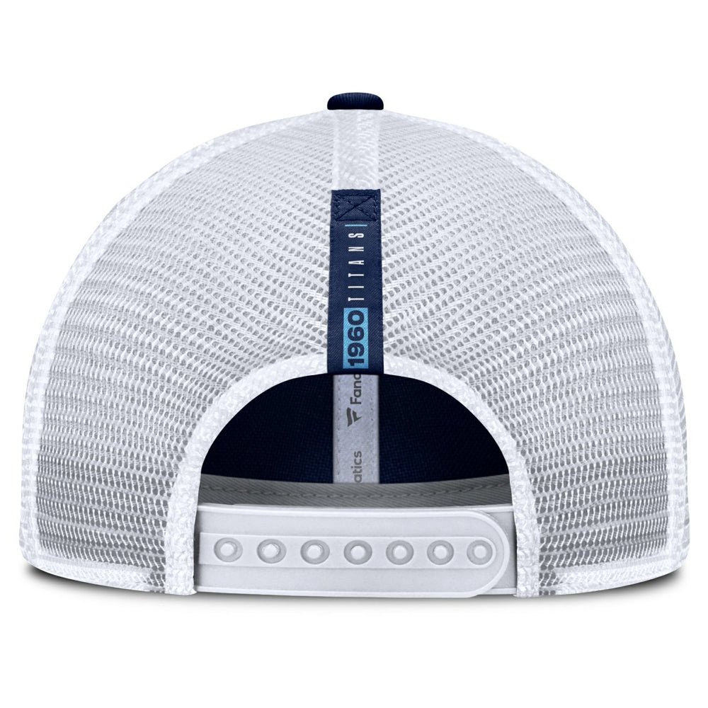 Tennessee Titans Reverse Trucker Adjustable Hat - Navy/White Hats