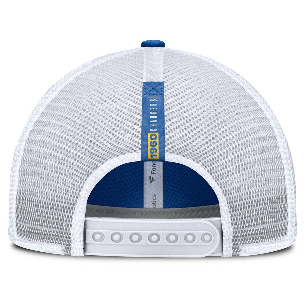 Los Angeles Chargers Reverse Trucker Adjustable Hat - Powder Blue/White Hats