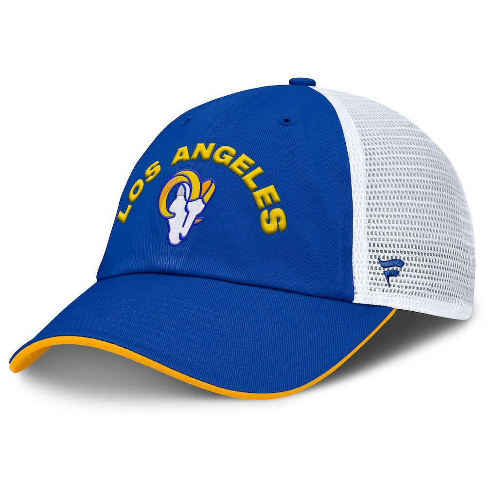 Los Angeles Rams Reverse Trucker Adjustable Hat - Royal/White Hats