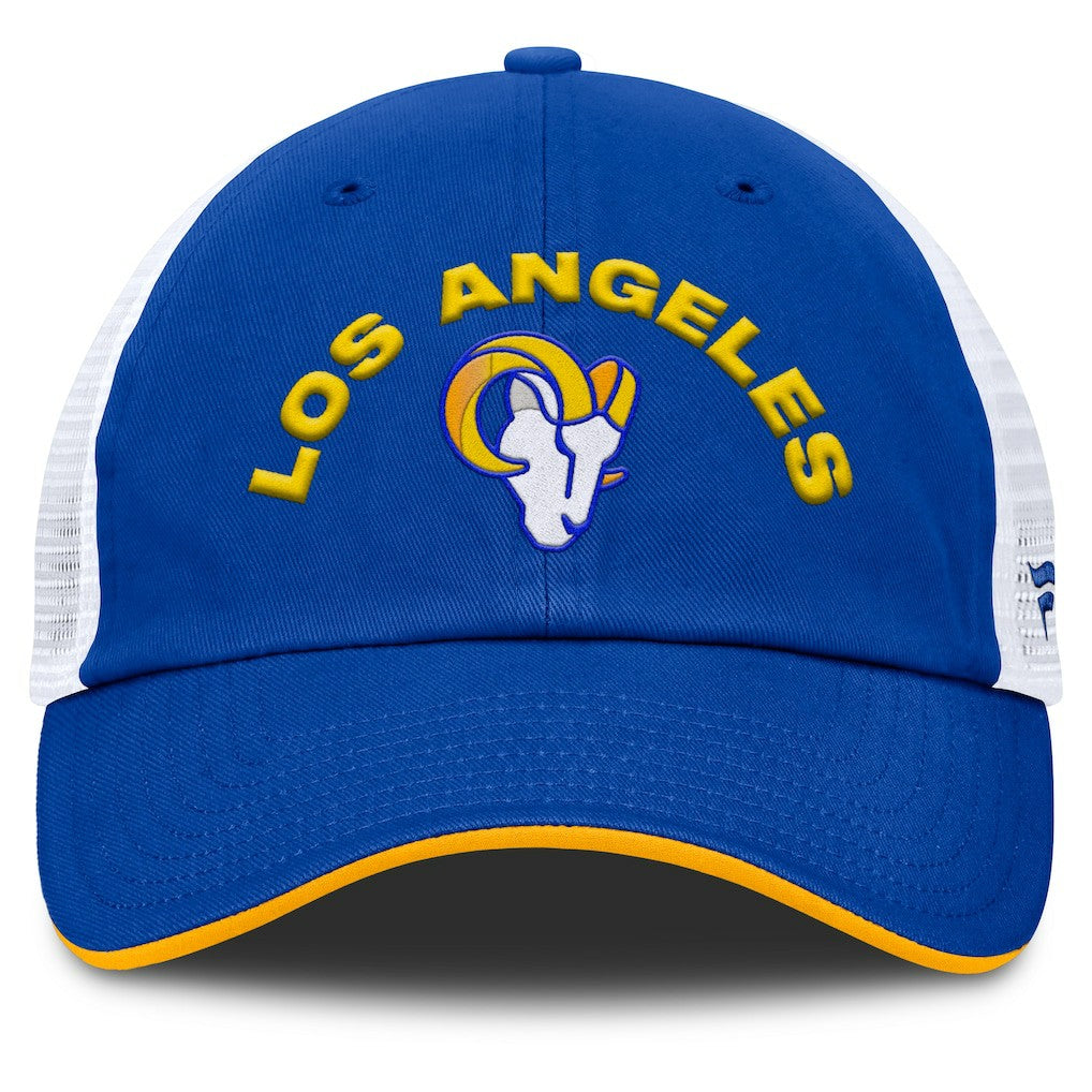 Los Angeles Rams Reverse Trucker Adjustable Hat - Royal/White Hats