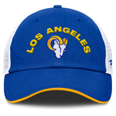 Los Angeles Rams Reverse Trucker Adjustable Hat - Royal/White Hats