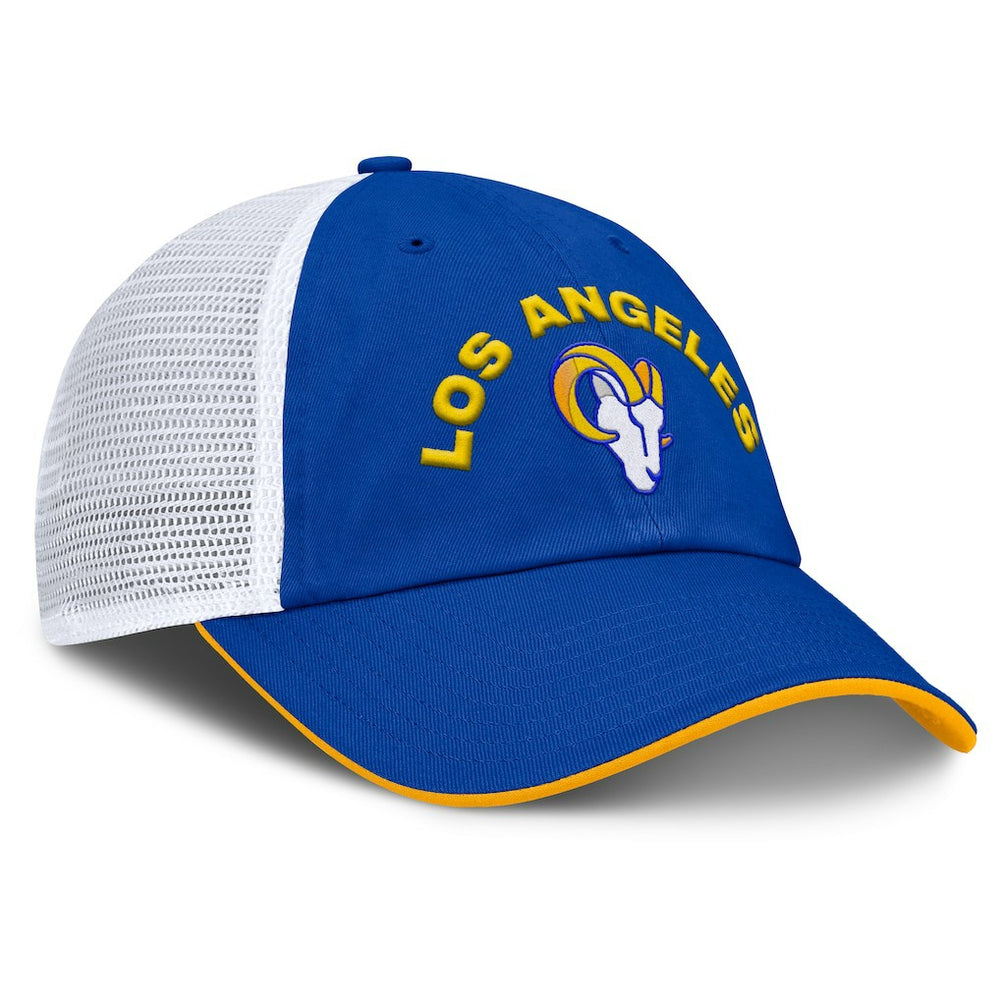 Los Angeles Rams Reverse Trucker Adjustable Hat - Royal/White Hats