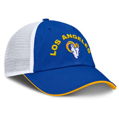 Los Angeles Rams Reverse Trucker Adjustable Hat - Royal/White Hats