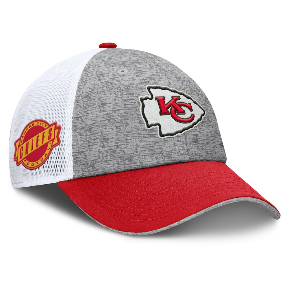 Kansas City Chiefs Option Trucker Adjustable Hat - Gray/Red Hats