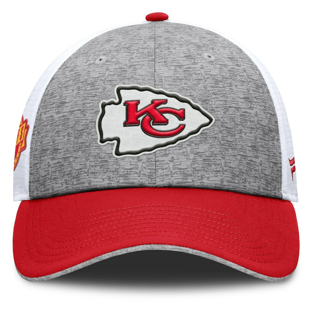 Kansas City Chiefs Option Trucker Adjustable Hat - Gray/Red Hats