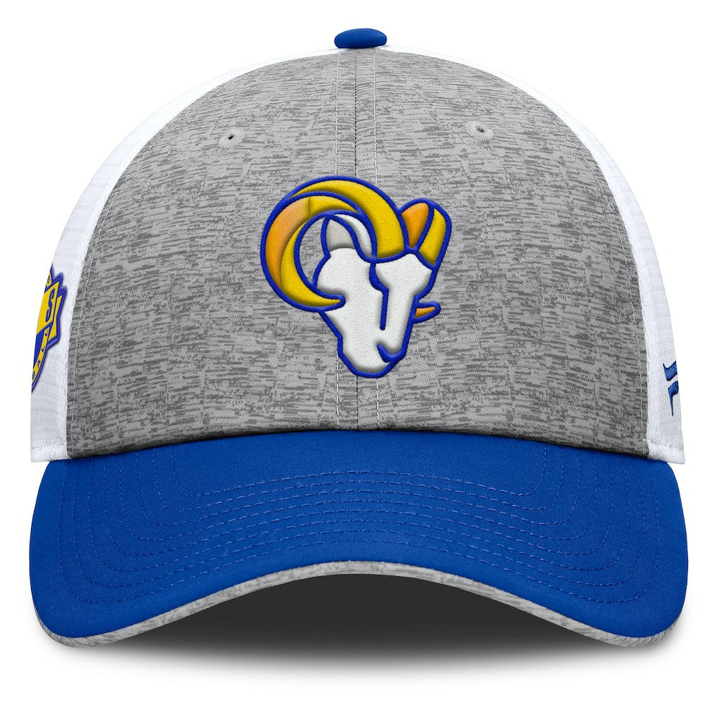 Los Angeles Rams Option Trucker Adjustable Hat - Gray/Royal Hats