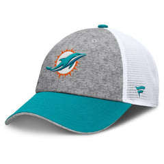 Miami Dolphins Option Trucker Adjustable Hat - Gray/Aqua Hats