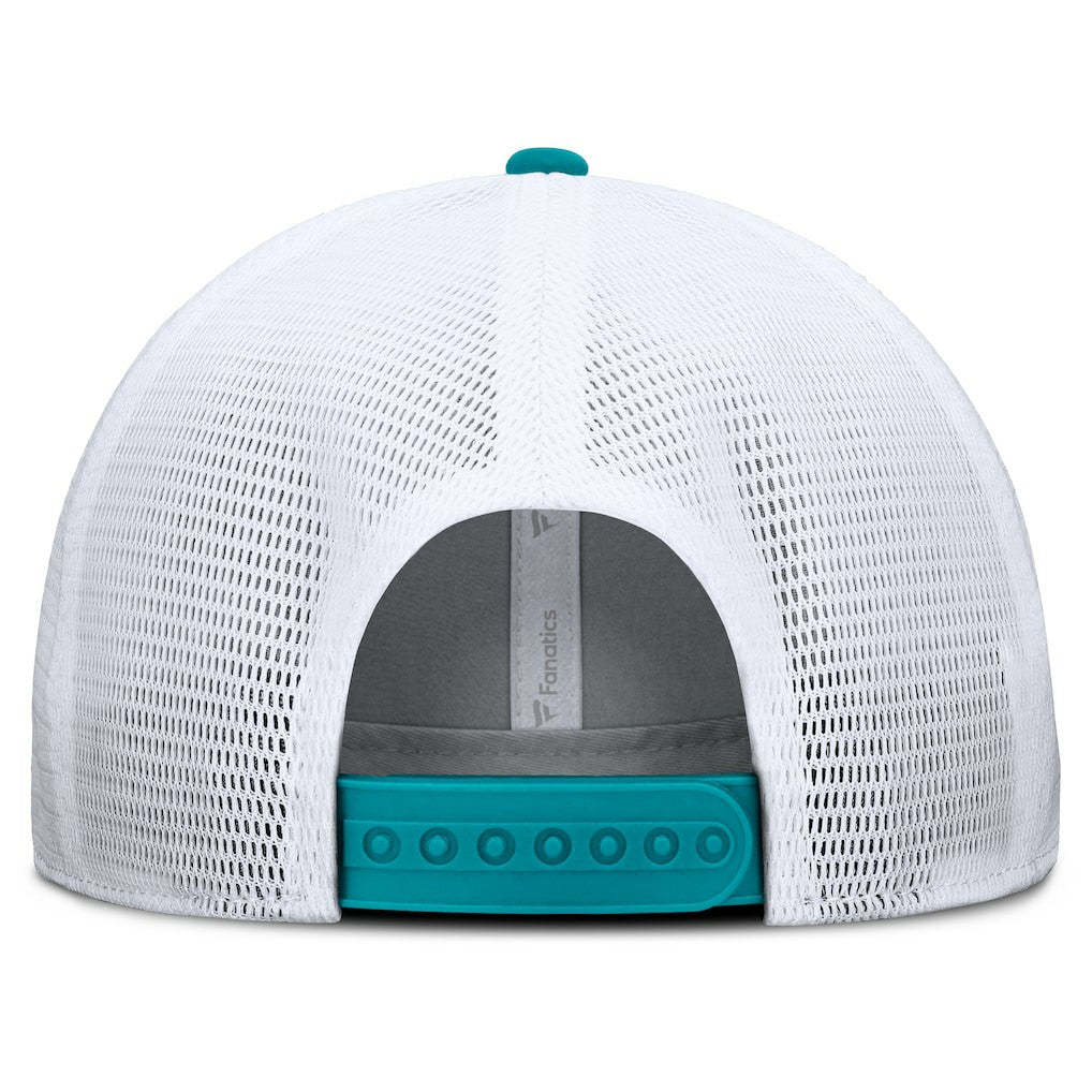 Miami Dolphins Option Trucker Adjustable Hat - Gray/Aqua Hats