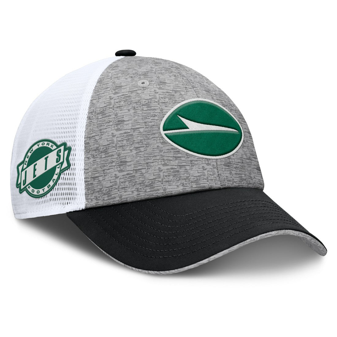 New York Jets Option Trucker Adjustable Hat - Gray/Black Hats