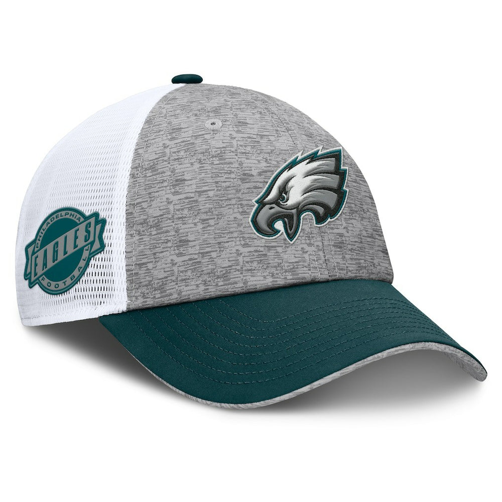 Philadelphia Eagles Option Trucker Adjustable Hat - Gray/Green Hats