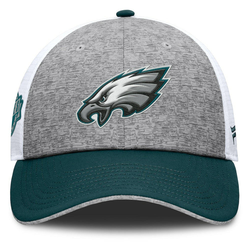 Philadelphia Eagles Option Trucker Adjustable Hat - Gray/Green Hats