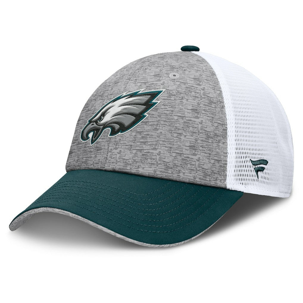 Philadelphia Eagles Option Trucker Adjustable Hat - Gray/Green Hats