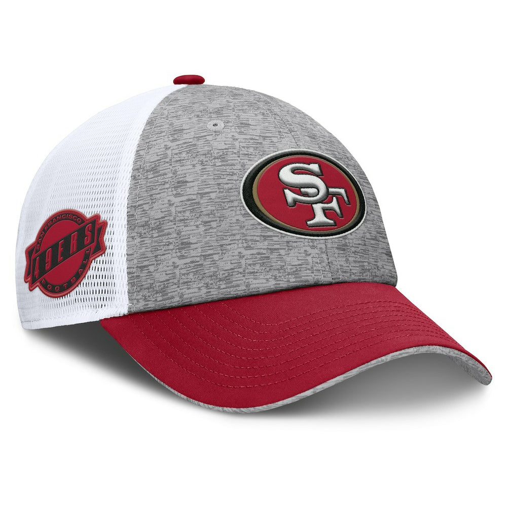 San Francisco 49ers Option Trucker Adjustable Hat - Gray/Scarlet Hats