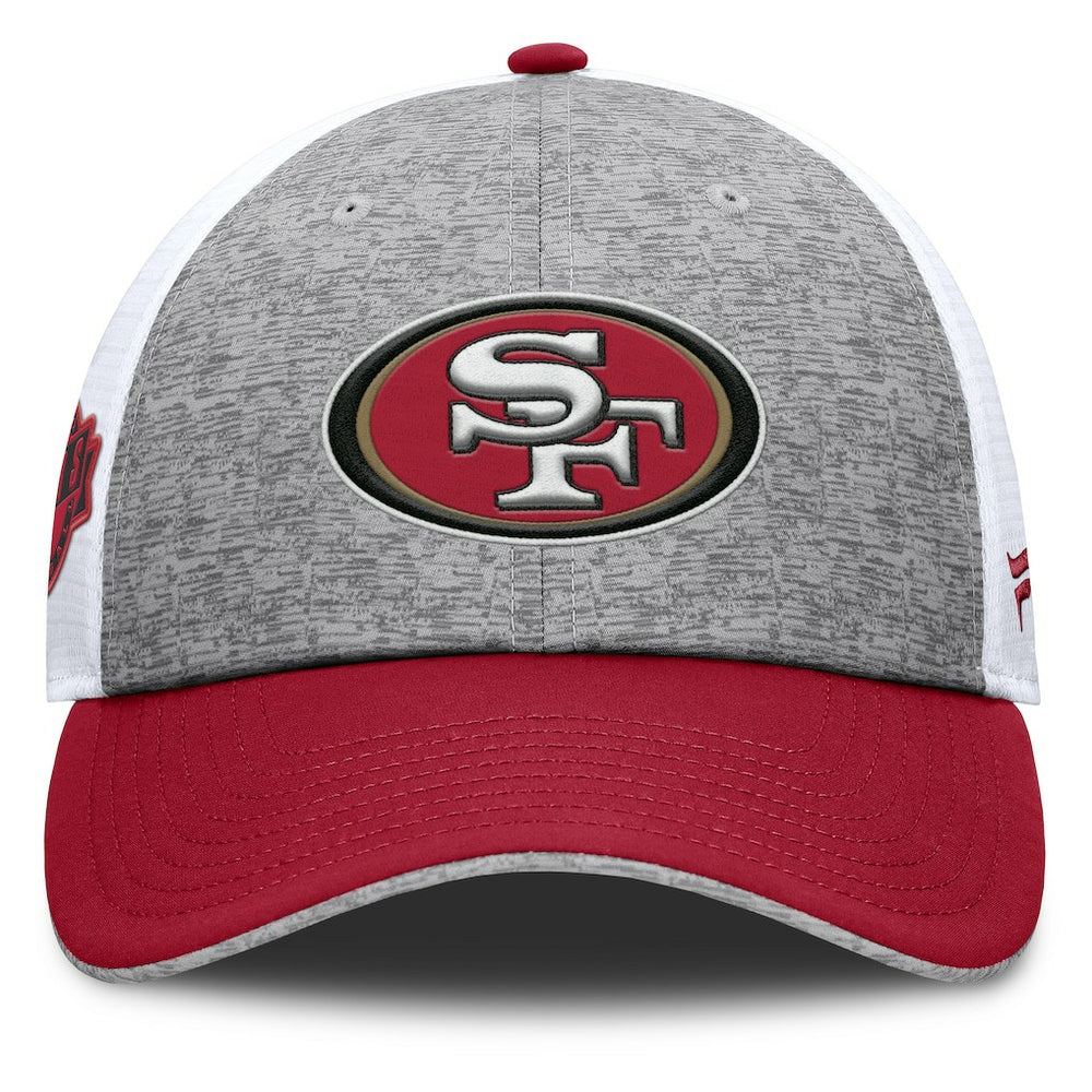 San Francisco 49ers Option Trucker Adjustable Hat - Gray/Scarlet Hats