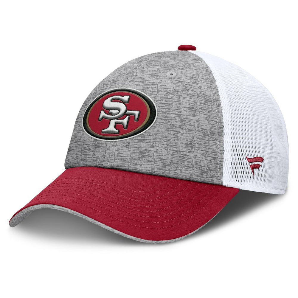 San Francisco 49ers Option Trucker Adjustable Hat - Gray/Scarlet Hats