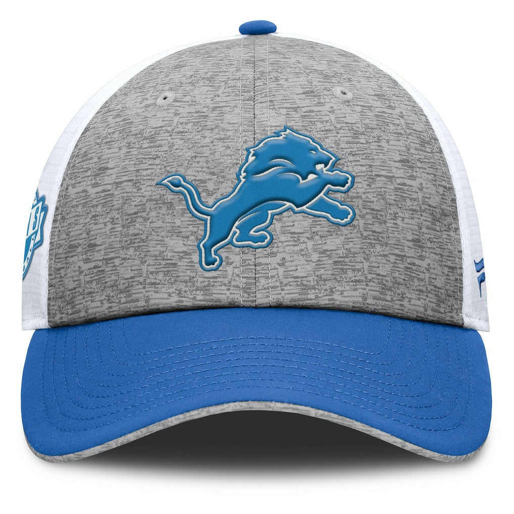 Detroit Lions Option Trucker Adjustable Hat - Gray/Blue Hats