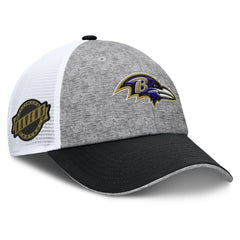 Baltimore Ravens Option Trucker Adjustable Hat - Gray/Black Hats