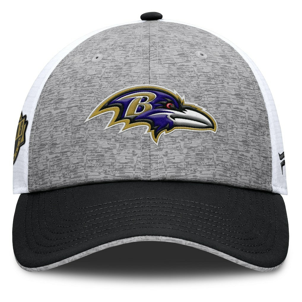 Baltimore Ravens Option Trucker Adjustable Hat - Gray/Black Hats