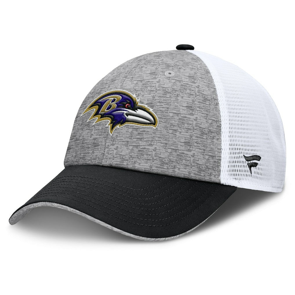 Baltimore Ravens Option Trucker Adjustable Hat - Gray/Black Hats