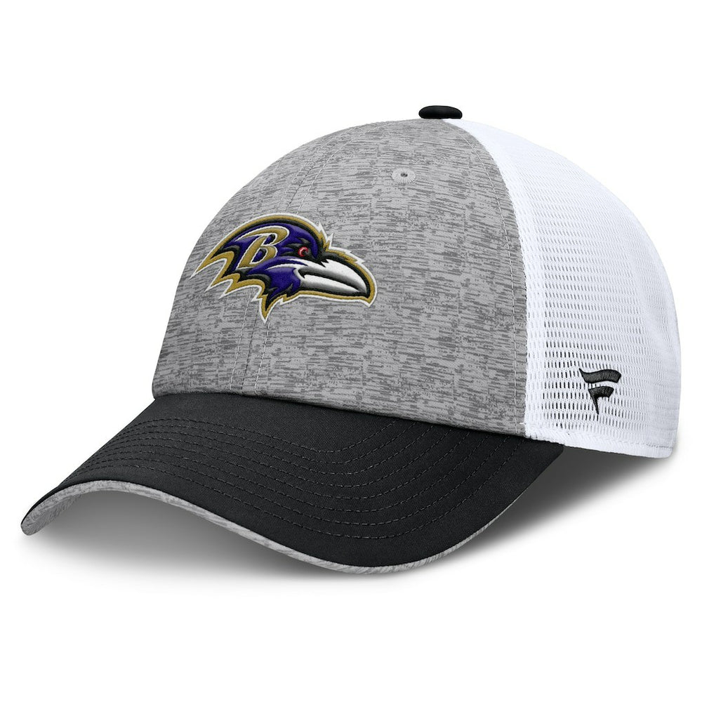 Baltimore Ravens Option Trucker Adjustable Hat - Gray/Black Hats
