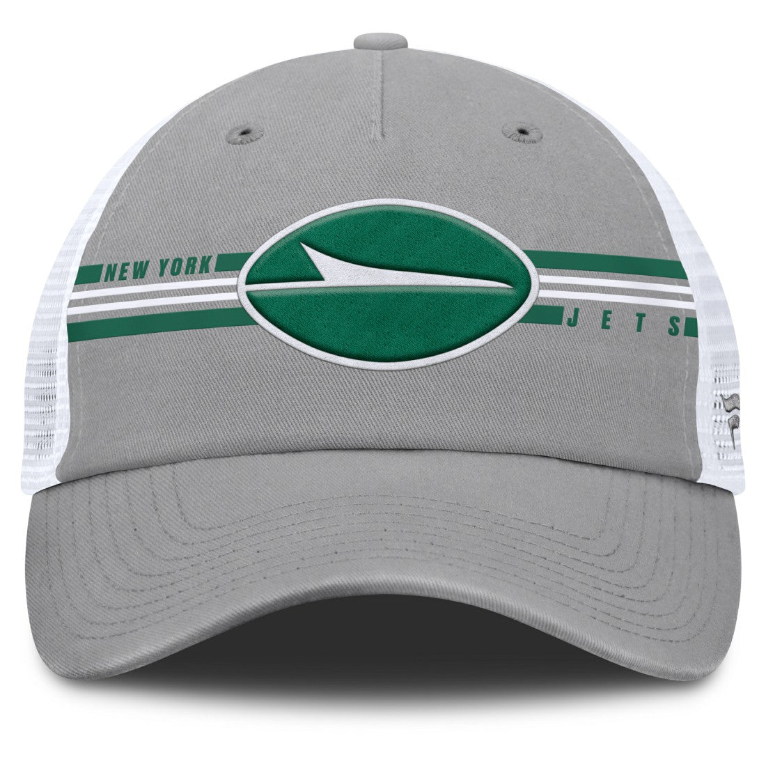 New York Jets Singleback Trucker Adjustable Hat - Gray Hats