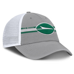 New York Jets Singleback Trucker Adjustable Hat - Gray Hats