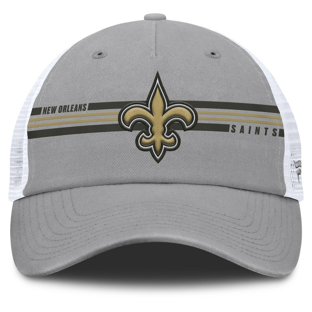 New Orleans Saints Singleback Trucker Adjustable Hat - Gray Hats