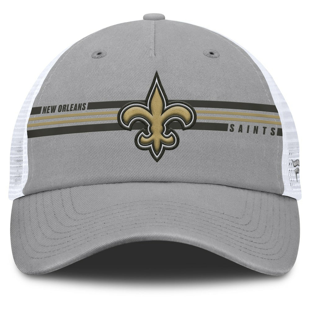 New Orleans Saints Singleback Trucker Adjustable Hat - Gray Hats