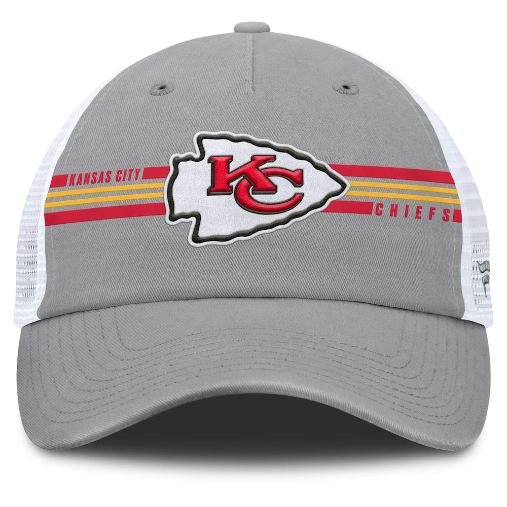 Kansas City Chiefs Singleback Trucker Adjustable Hat - Gray Hats