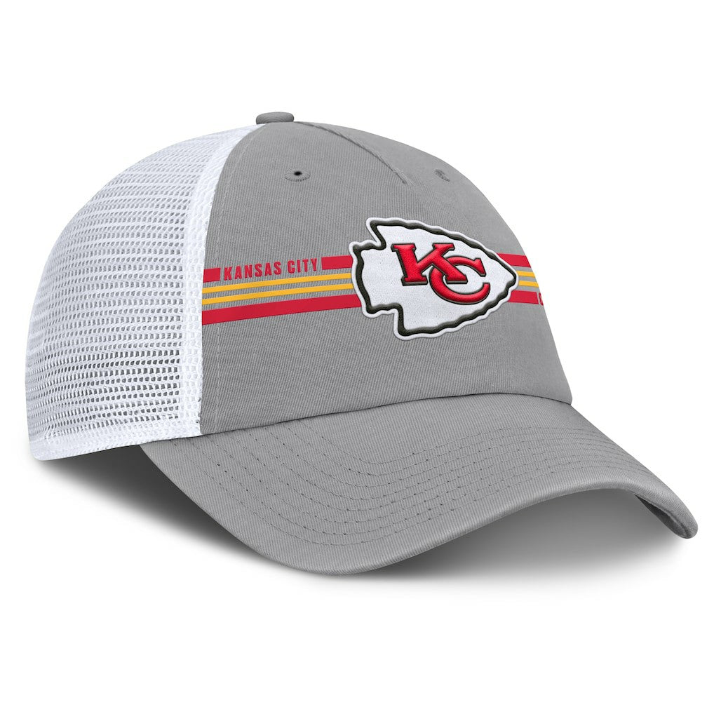 Kansas City Chiefs Singleback Trucker Adjustable Hat - Gray Hats
