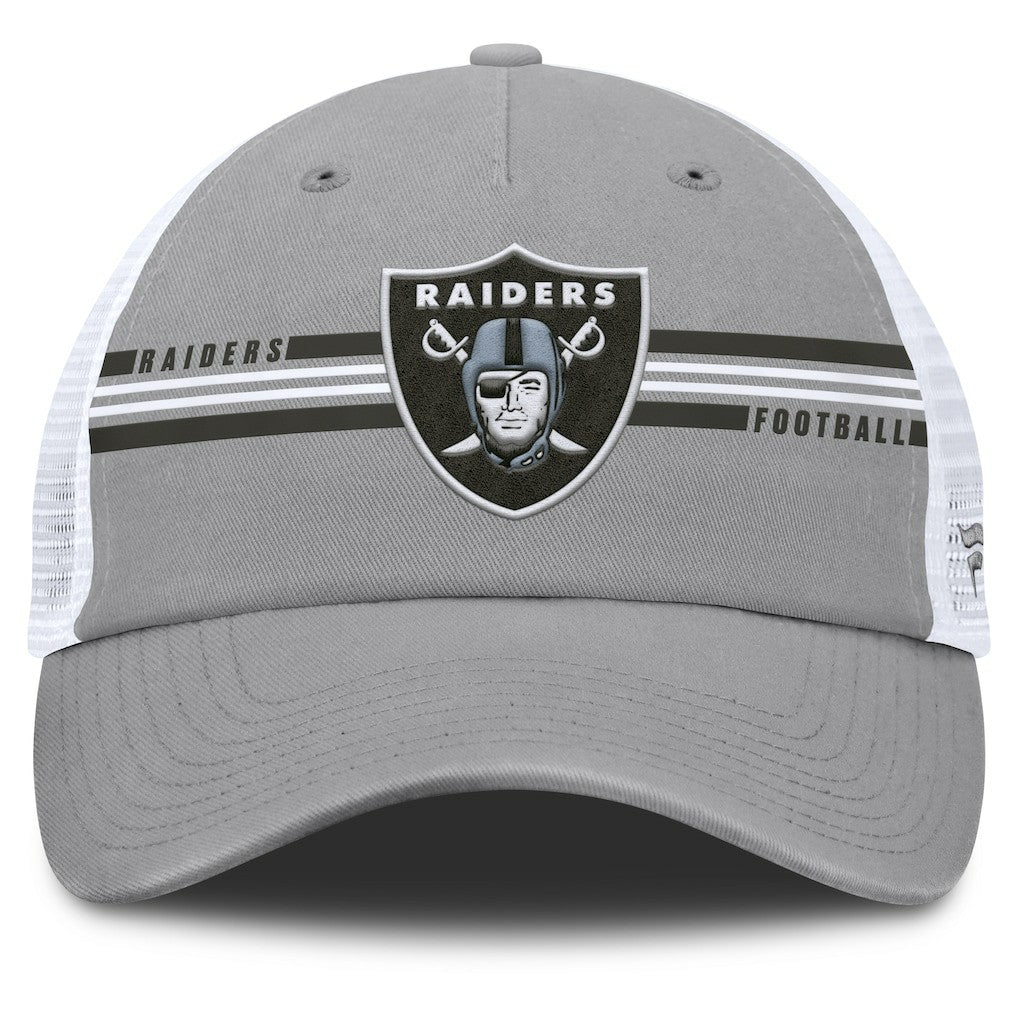 Las Vegas Raiders Singleback Trucker Adjustable Hat - Gray Hats