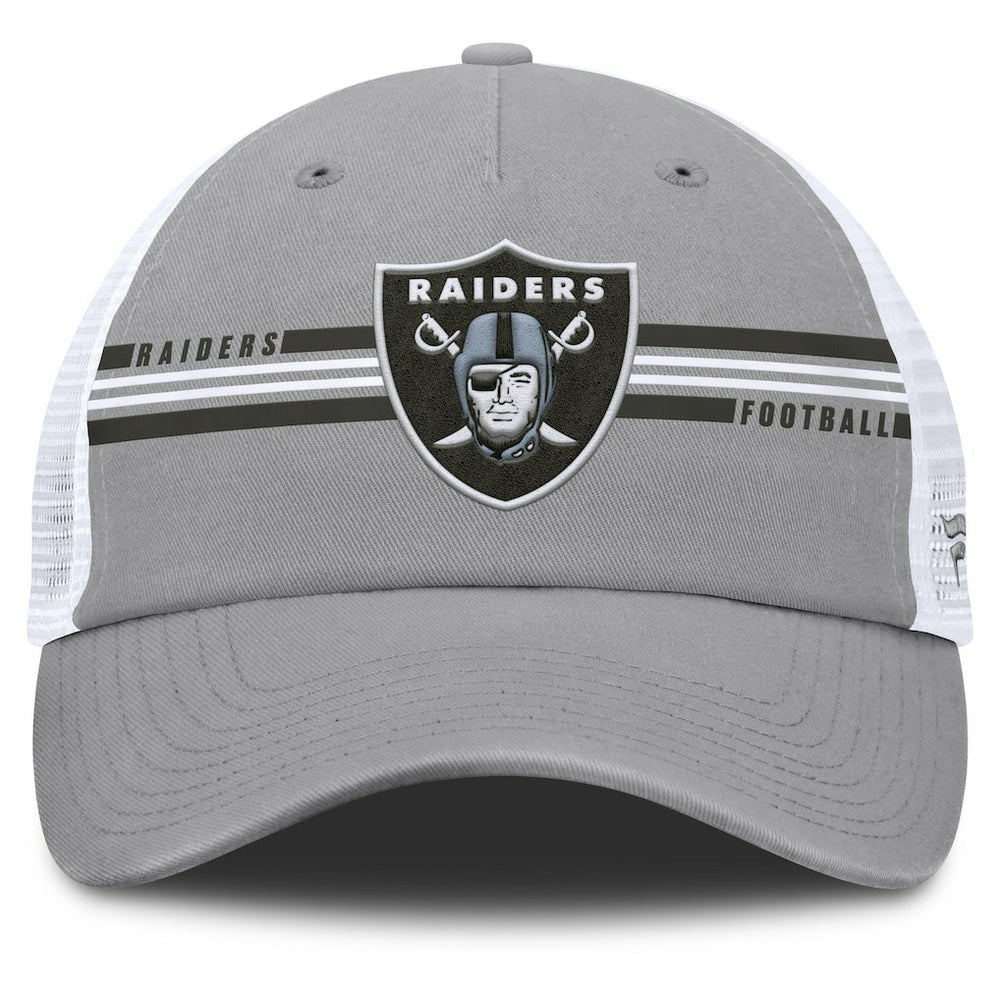 Las Vegas Raiders Singleback Trucker Adjustable Hat - Gray Hats