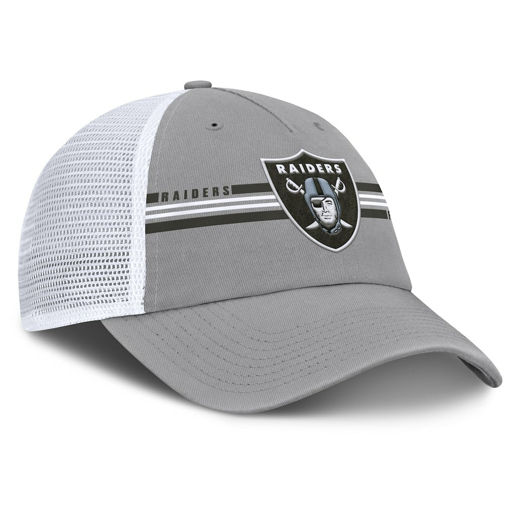 Las Vegas Raiders Singleback Trucker Adjustable Hat - Gray Hats